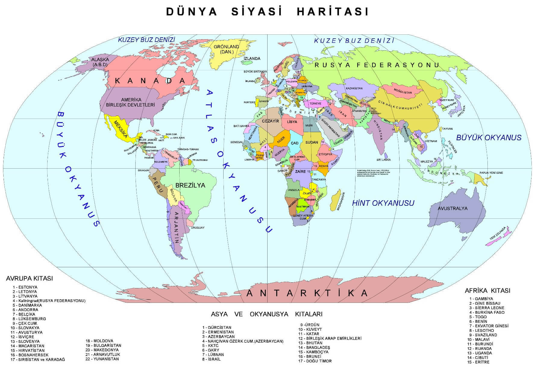 Turkish World Map