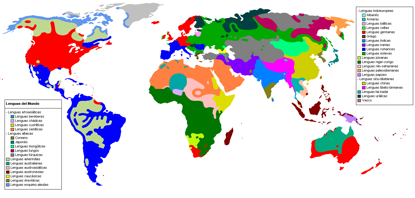 Worlds Languages Map