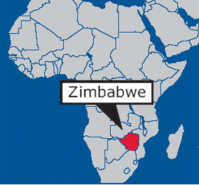 africa zimbabwe map